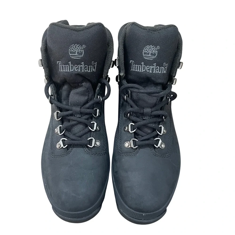 Timberland Euro Hiker Mens Black Leather Cordura Boots 6529A Size 10M
